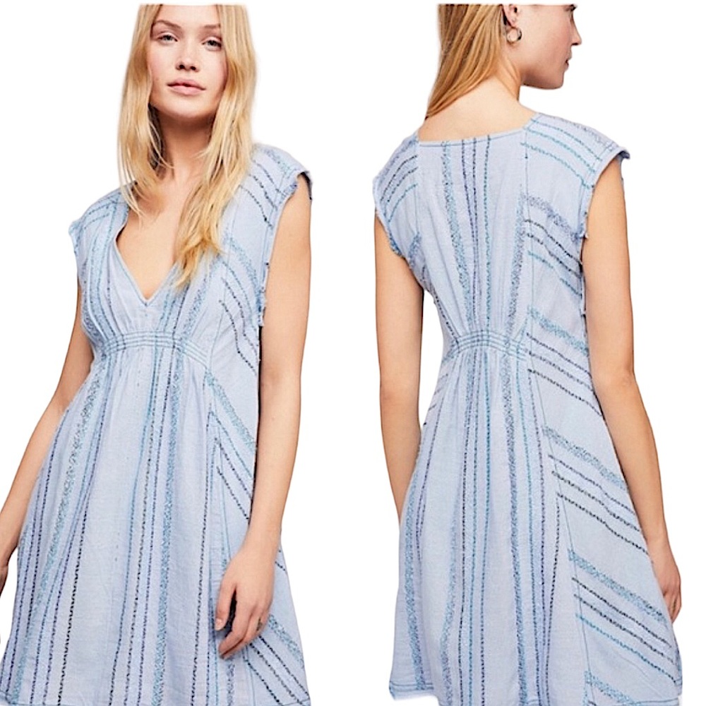 FREE PEOPLE: Cactus Flower Mini Dress Summer Rain -Size Small